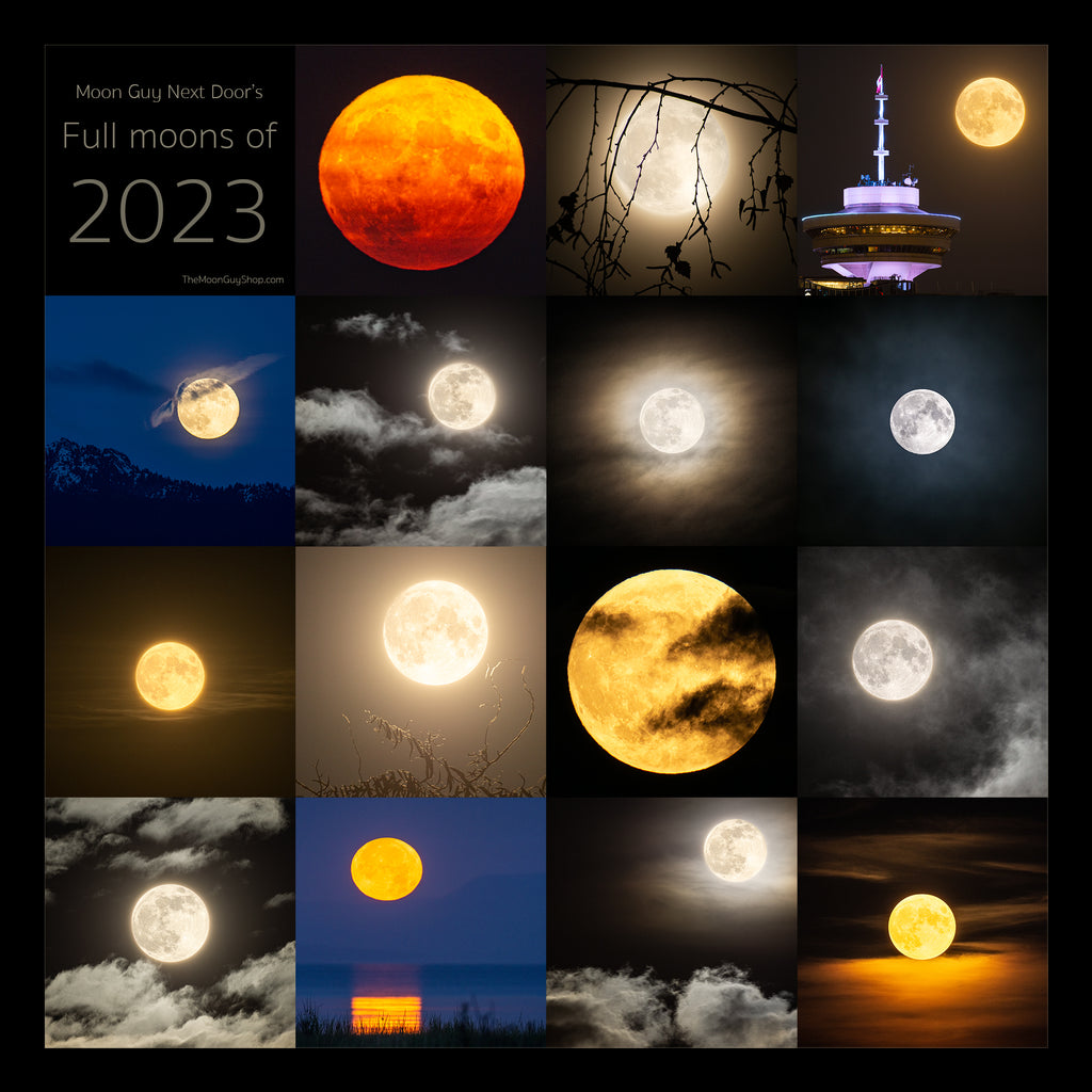 Limited Edition 'Full Moons of 2023' Premium Photo Print