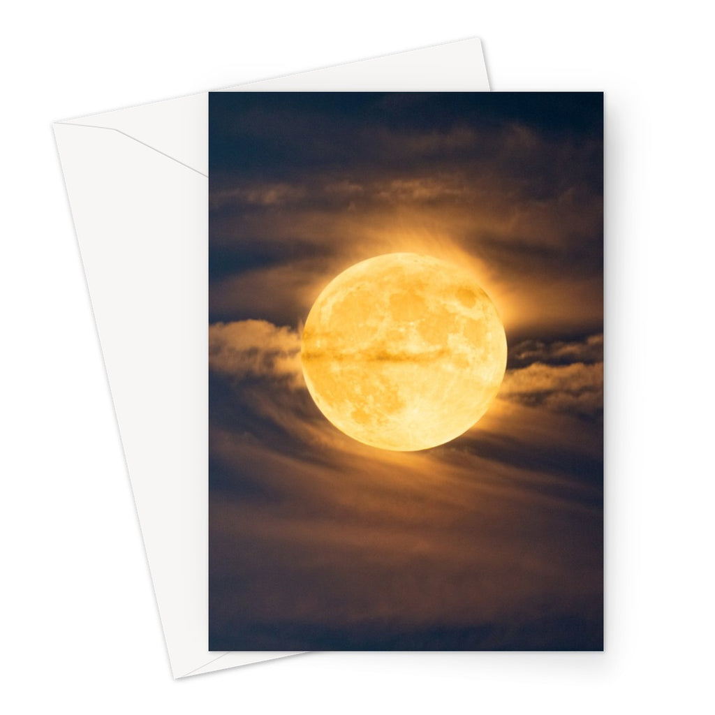 'Surfing Moon' Greeting Card