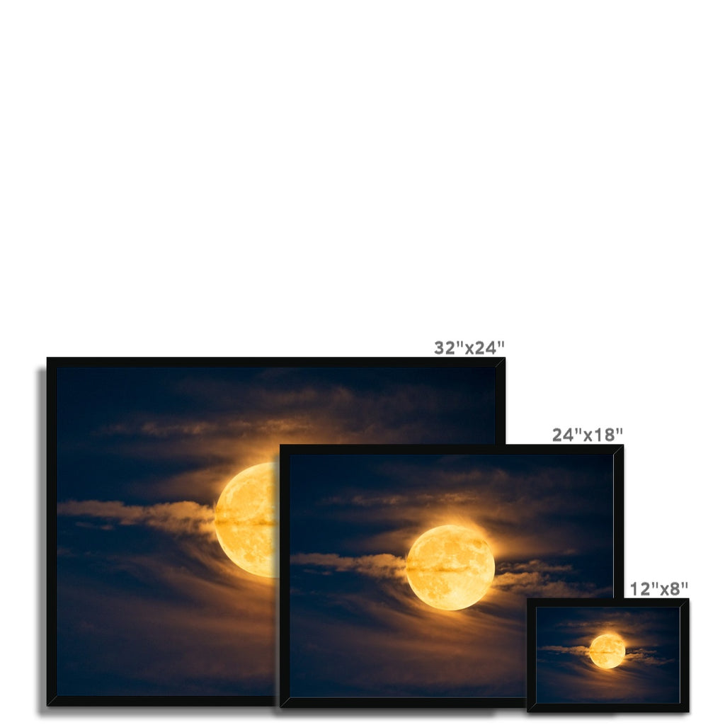 'Surfing Moon' Framed Print
